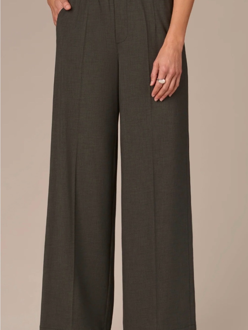 Wit & Wisdom Olive Wide-Leg Trousers